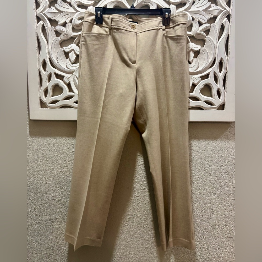 Talbots Beige Straight-Leg Pants